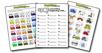 Printable children’s travel activity pack showing journey spotting games and travel worksheets