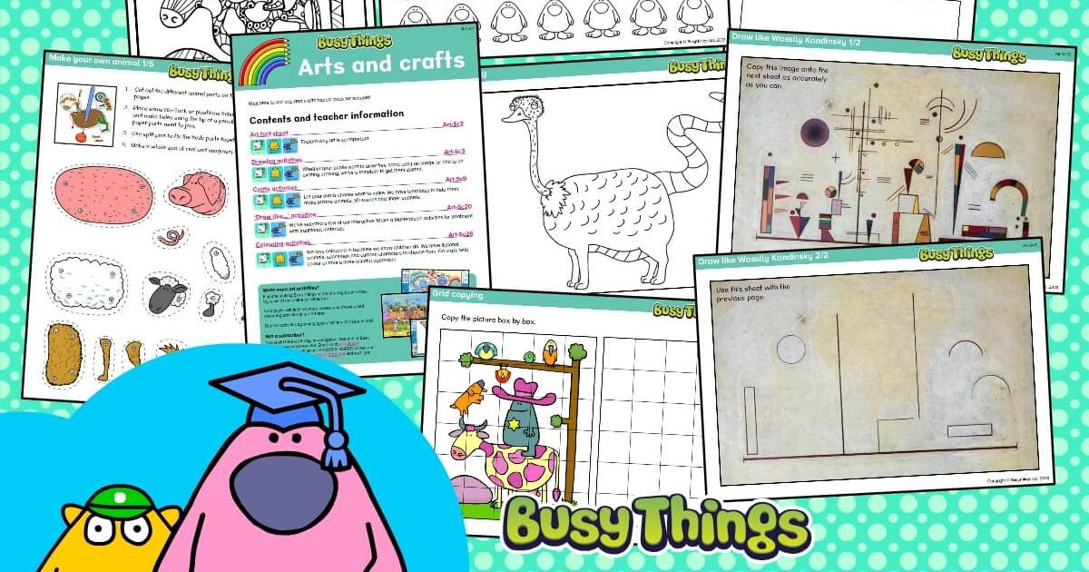 FREE Arts and Crafts pack for schools! - Busy Things Blog