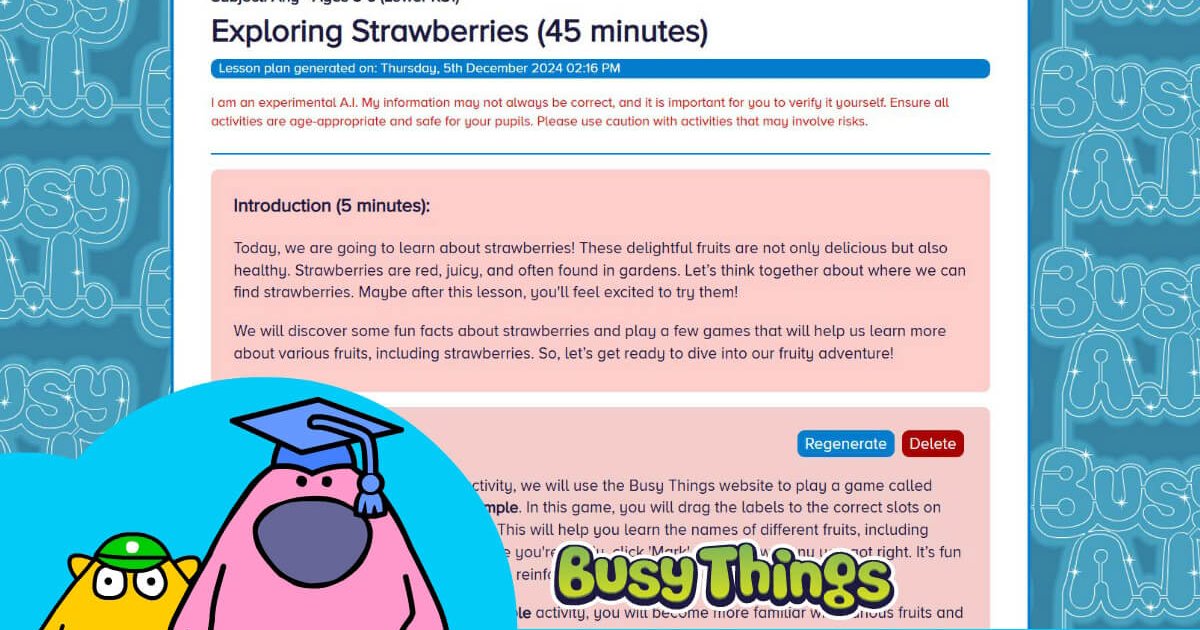 Busy Things' A.I. Lesson Planner: Available now! - Busy Things Blog