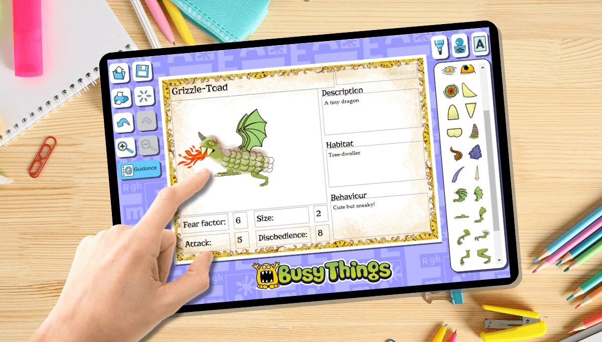 Busy Things themed activity for children based on favourite interests such as football, dragons or space