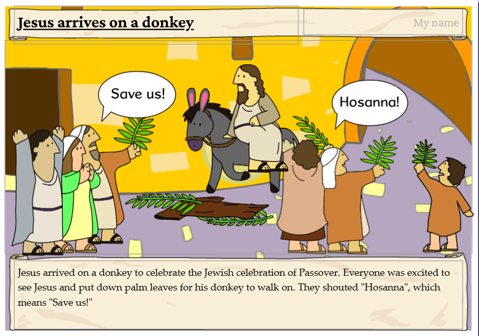 Palm Sunday activity screenshot