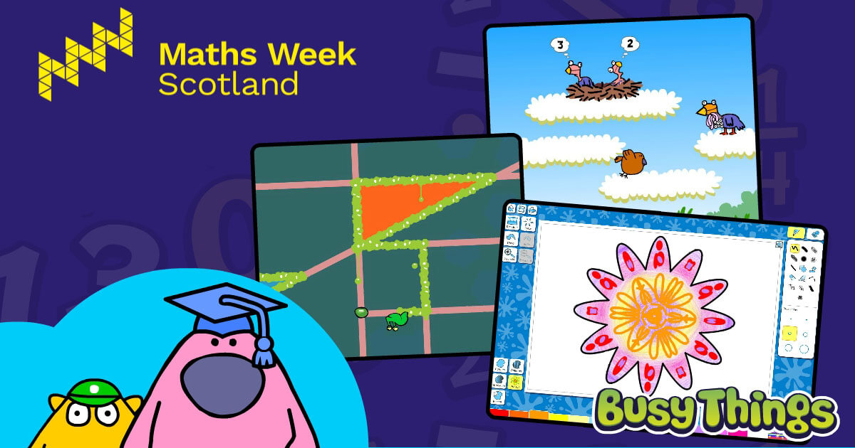 Maths Week Scotland blog image featuring our 'wild maths' activities