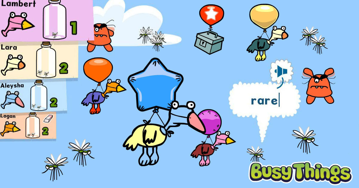 Introducing Busy Things' new Sky Larks spelling games