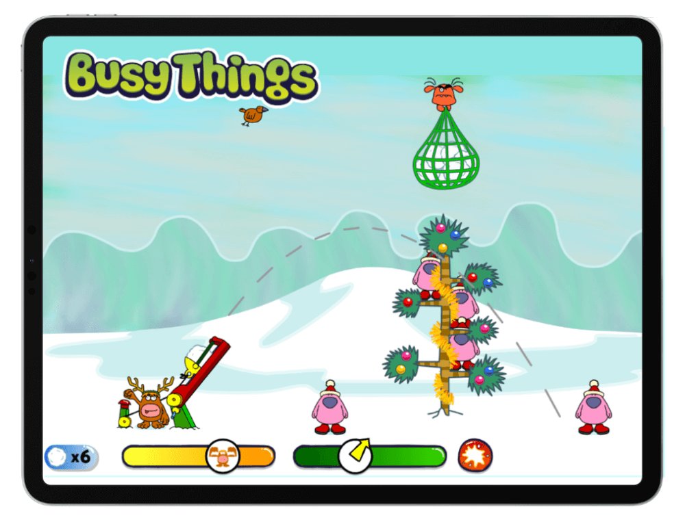 Snowball shootout - Christmas game for kids to play