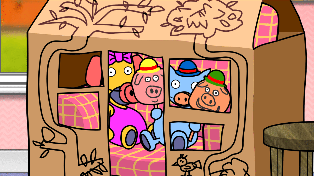 Screenshot from The Three Little Pigs story