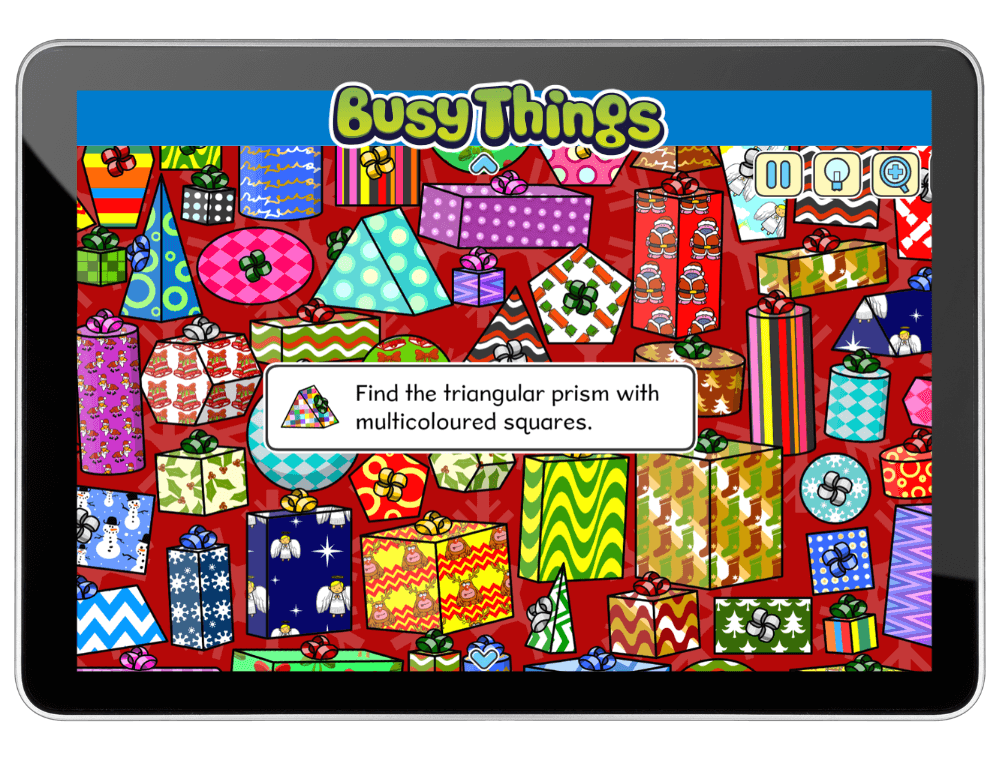 Busy Things Christmas game for kids - where's my present?
