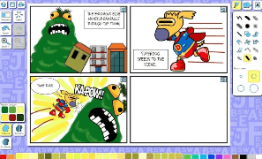 Comic strip summarising activity