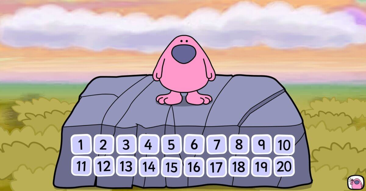 Screenshot from the KS1 maths activity 'Action time'