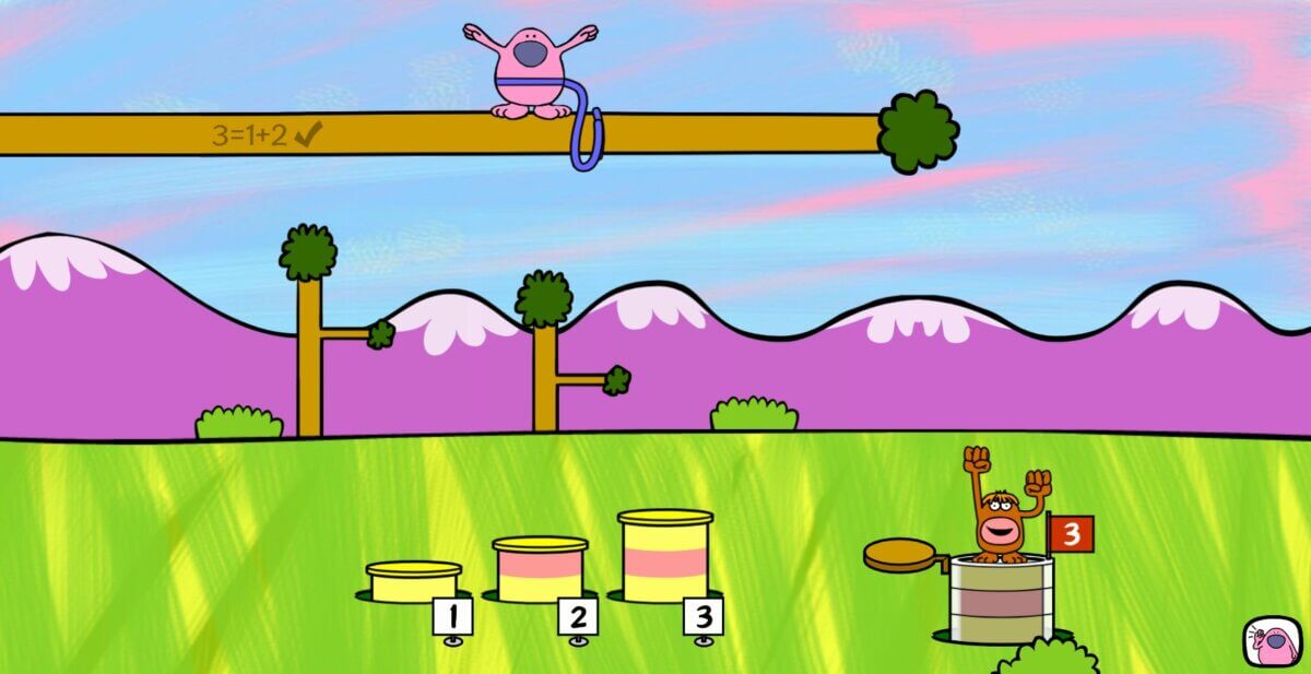 Screenshot from Number jump KS1 maths activity