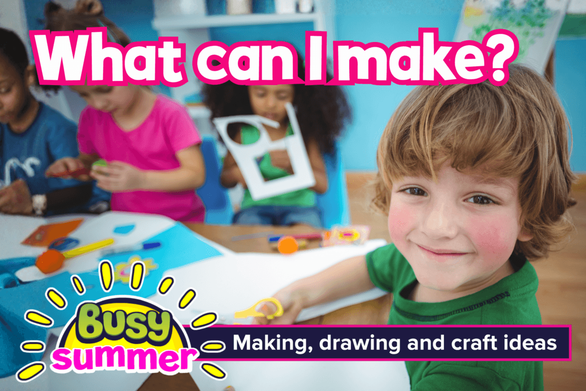 Easy summer craft ideas for kids Busy Summer blog header