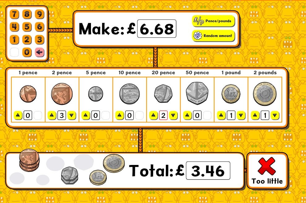 Money addition widget