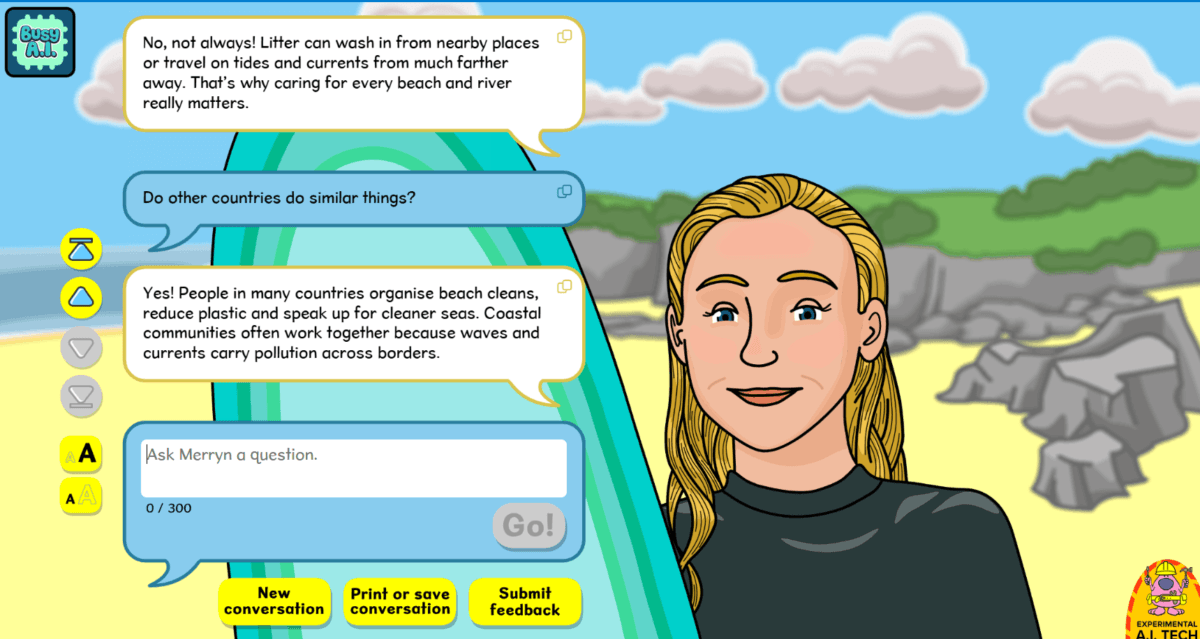 Interview a surfer activity screenshot