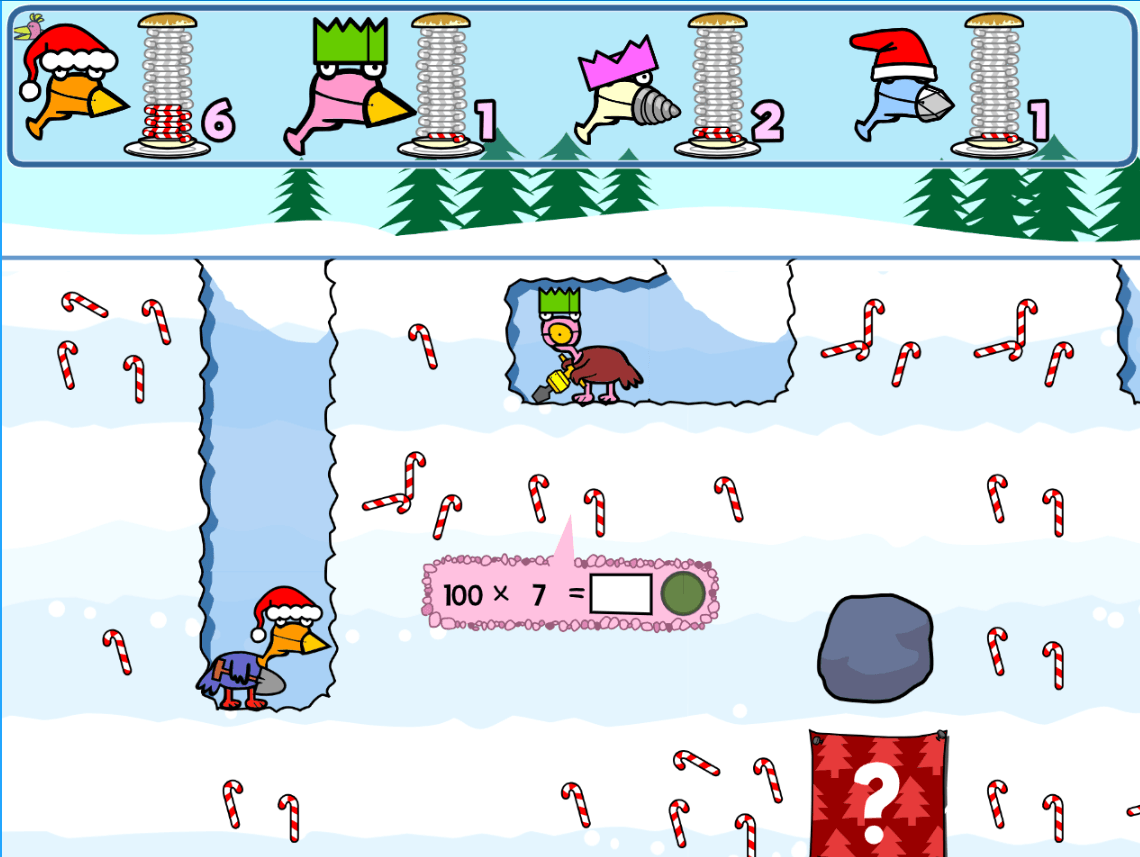 Screenshot from Miner Birds Xmas activity