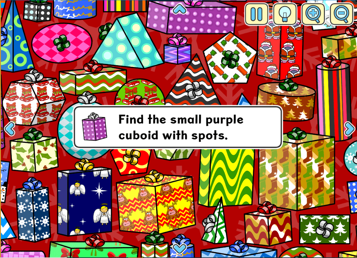 Screenshot from Busy Things' Where's my present? activity