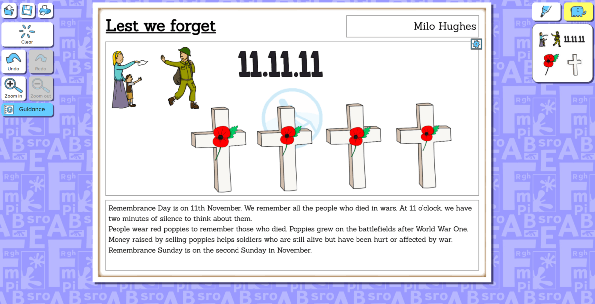 Lest we forget template from the After World War II activity