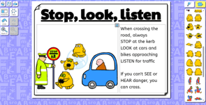 Road safety poster activity screenshot