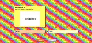 spelling quiz - personalised to cover what your class has learnt